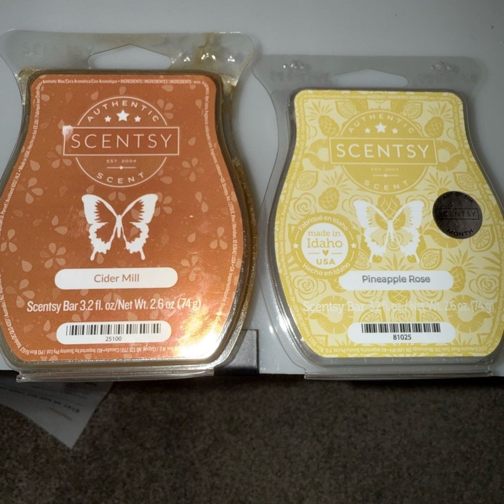 Scentsy Cider Mill Wax Bar & Pineapple Rose